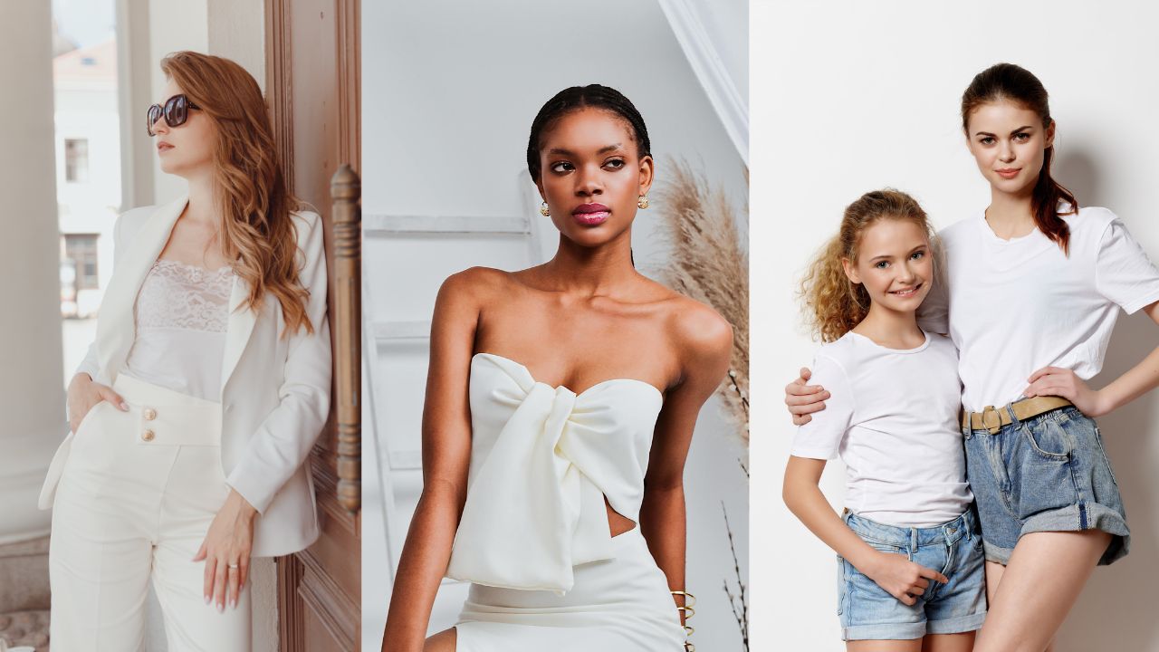 personas vestidas de blanco, 10 Conjuntos Blancos